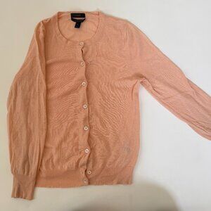 J Crew Peach Cashmere Cardigan
